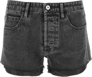 Miu Miu Logo Patch Denim Shorts