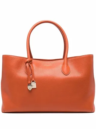 London leather tote bag