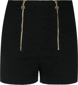 Zip-Detail Tweed Shorts