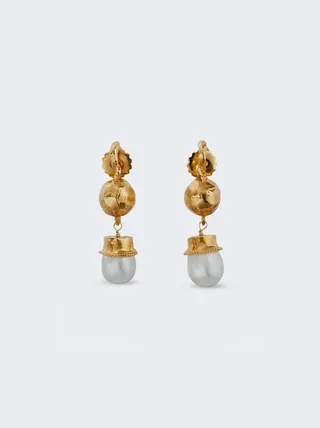 The Return To Innocence Pearl Earrings 24k Gold Plated