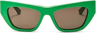 Bottega Veneta Acetate Cat Eye Sunglasses in Green
