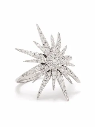 18kt white gold Big Sun diamond ring