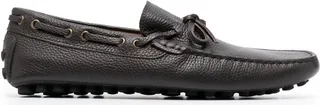 Lace-Up Leather Loafers