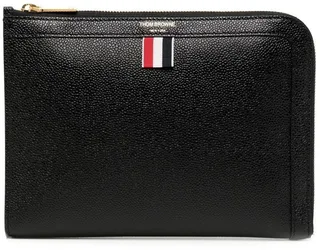 Zip-Up Leather Clutch Bag