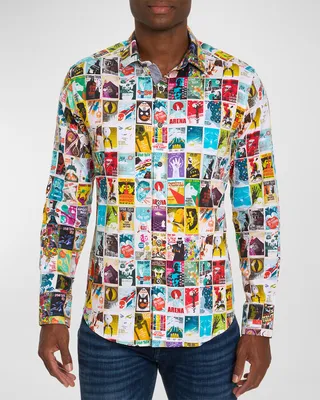 x Star Trek Men's Retro Trek Cotton-Stretch Sport Shirt
