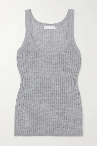 Gabriela Hearst - Nevin Pointelle-knit Cashmere And Silk-blend Tank - Gray