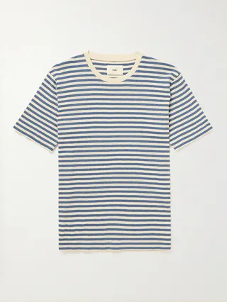 Contrast Striped Cotton-Jersey T-Shirt