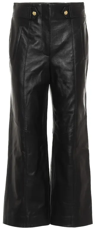 Agee wide-leg leather pants