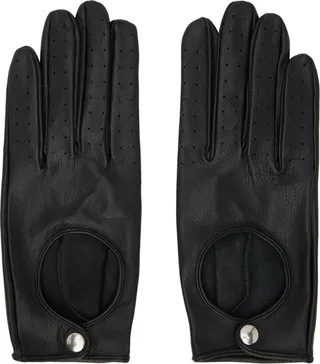 Ernest W. Baker Black Leather Gloves