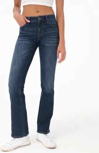 Aeropostale Women's Premium Seriously Stretchy Mid-Rise Bootcut Jean