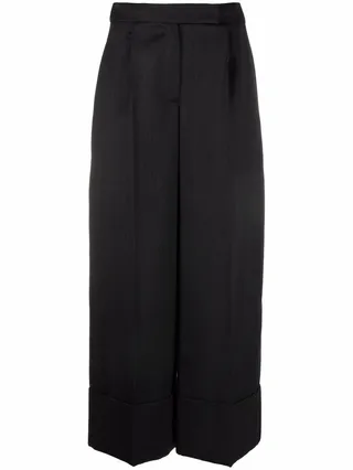 Cropped Wide-Leg Trousers