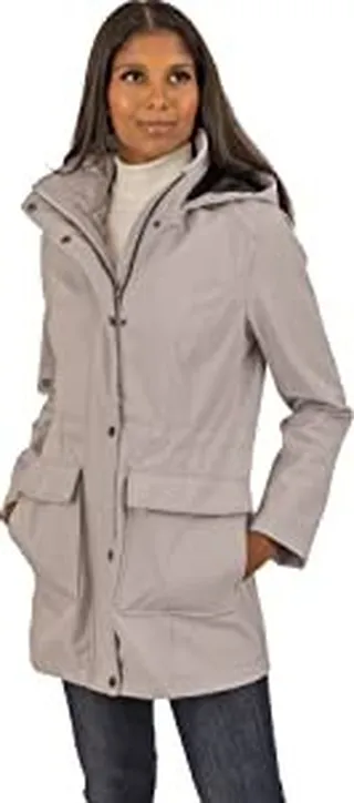 kensie Women's Softshell Jacket with Adjustable Hood