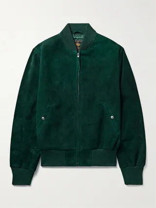 Suede Bomber Jacket