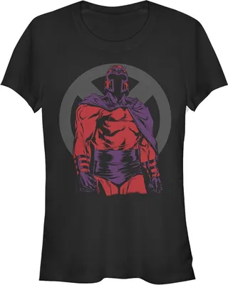 Junior's Marvel X-Men Magneto Logo T-Shirt - Black - 2X Large