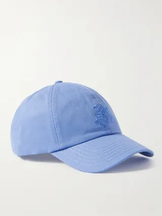 Emboidered Cotton-Twill Baseball Cap