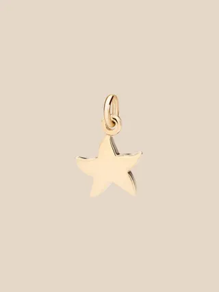 Mini Dodo Star pendant in 18 kt yellow gold
