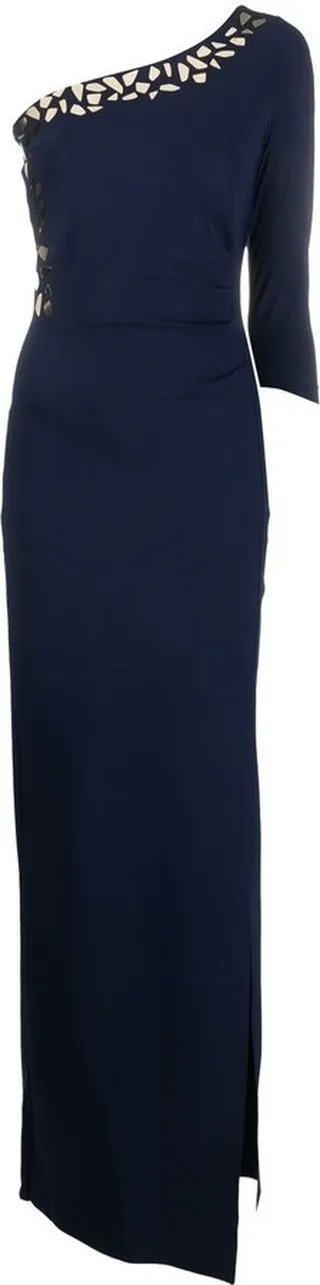 One-Shoulder Front-Slit Dress