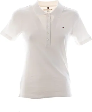 White Polo Shirt With Mini Logo