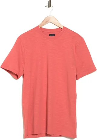 Short Sleeve Slub Crew Neck T-Shirt