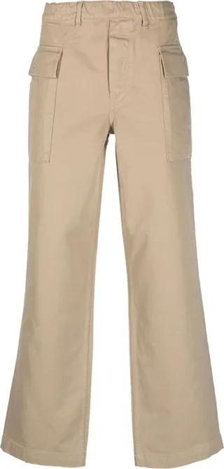 Straight-Leg Cropped Trousers