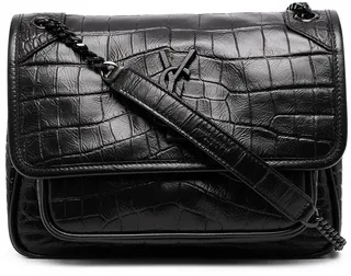 Niki embossed shoulder bag