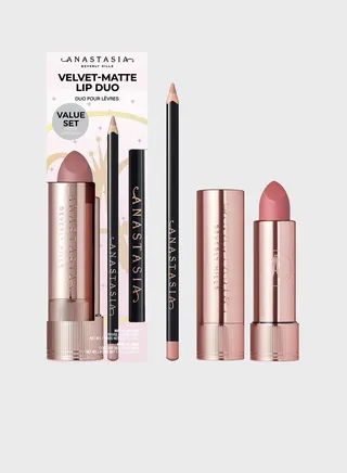 Velvet-Matte Lip Duo - Muted Mauve & Hush Rose