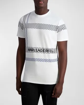Men's Diagonal Stripe Graphic T-Shirt