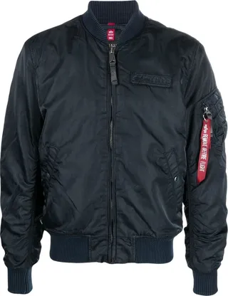 Logo-Appliqué Bomber Jacket