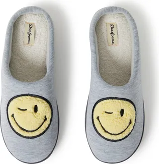 Dearfoams Men's Smile Icon Slippers