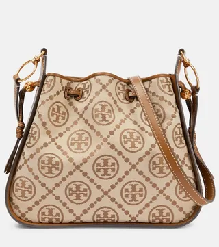 Bell jacquard shoulder bag