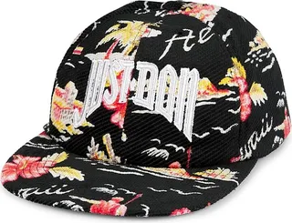 Floral Print Velvet Hat