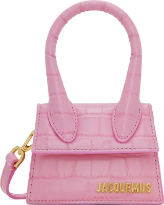 Jacquemus Pink Le Raphia 'Le Chiquito' Bag
