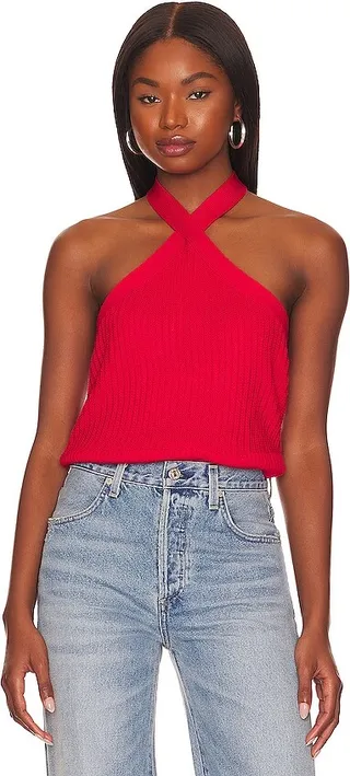 Textured Halter Tank