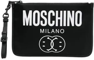 Logo-Print Clutch Bag