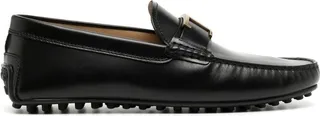 Logo-Plaque Leather Loafers