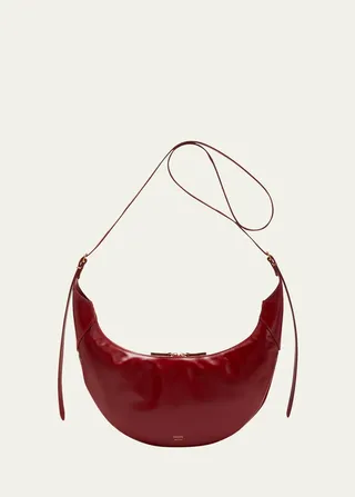 Alessia Medium Zip Leather Crossbody Bag