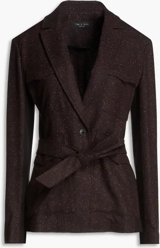 Vera Donegal wool-blend blazer