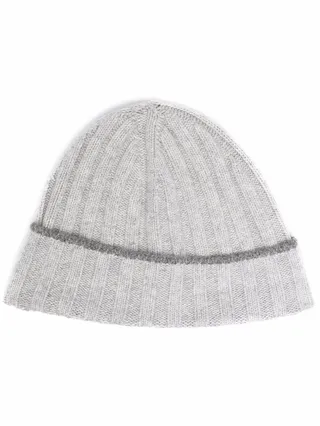 Ribbed Cashmere Beanie