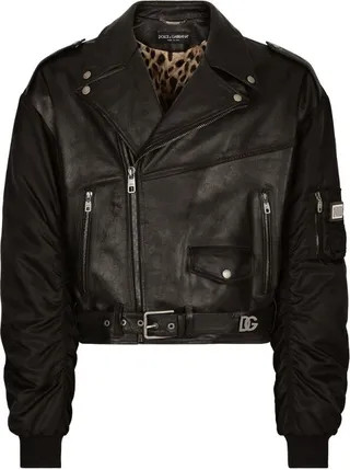 Dolce & Gabbana Leather Biker Jacket