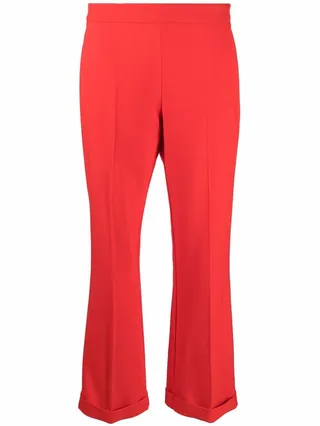 Annie cropped kick-flare trousers