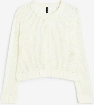 Hole-knit Cardigan
