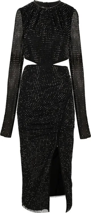 Studded Jersey Midi Dress