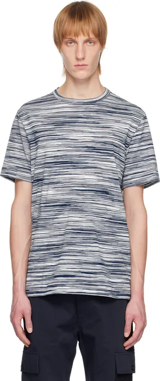 Missoni Navy & White Striped T-Shirt