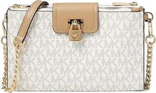 MICHAEL Michael Kors Ruby Small Double Zip Crossbody (Camel) Handbags