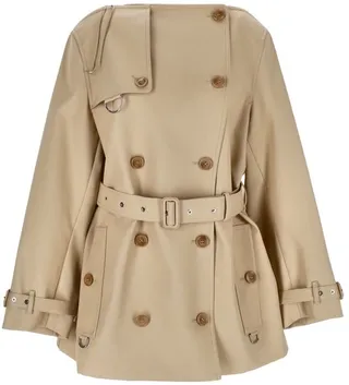 Burberry Cut Belted Trench Jacket