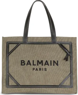 Balmain Canvas B-Army 42 Tote Bag
