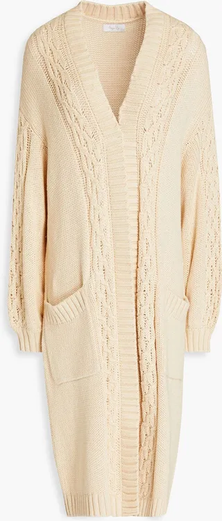 Sanaa cable-knit cotton-blend cardigan