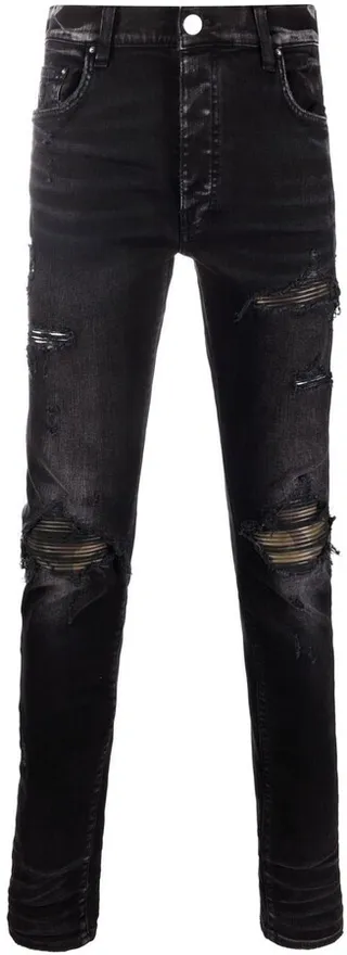 Ripped-Detail Skinny Jeans