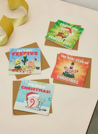 Spongebob Christmas Card 20 Pack
