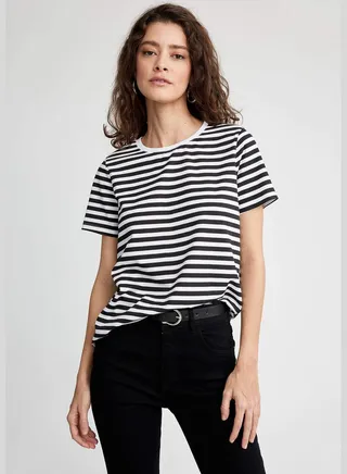 Regular Fit Short Sleeve Striped T-Shirt